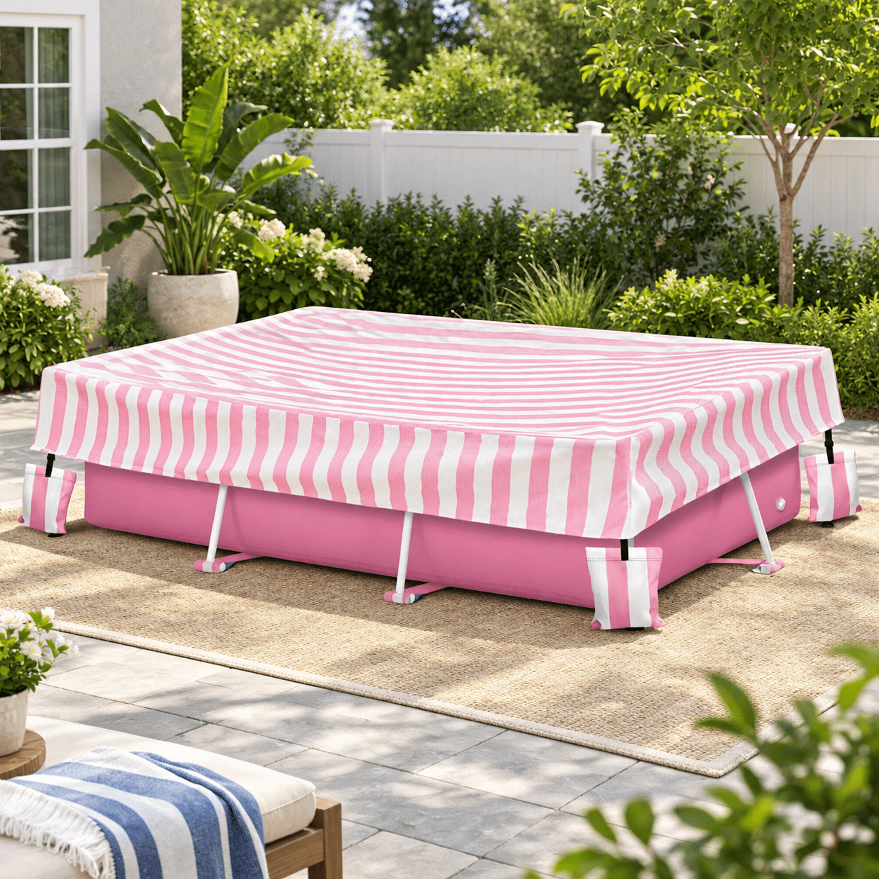 Simple Rectangle Pools Rectangular Pool Cover Waterproof Covers For 7' X 5' 24
