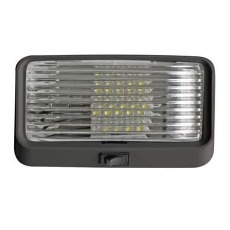 Rectangular Porch Light with Switch - Black & Clear