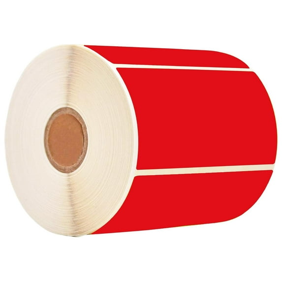 Rectangular Red Color Coding Label Stickers 2×3 Inch Color-Code Labels Christmas Adhesive Colored Rectangle Label 250pcs
