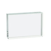 Rectangular Refraction Block, 3 75mm x 2 50mm x 0.5 12mm - Optically Worked Glass - Slightly Beveled Edges - Excellent for Physics Experiments & Photography - Eisco Labs