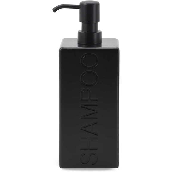 Rectangular Resin Dispenser Premium Bathroom Shampoo Conditioner Body Wash Bottle Modern Refillable Pump Design