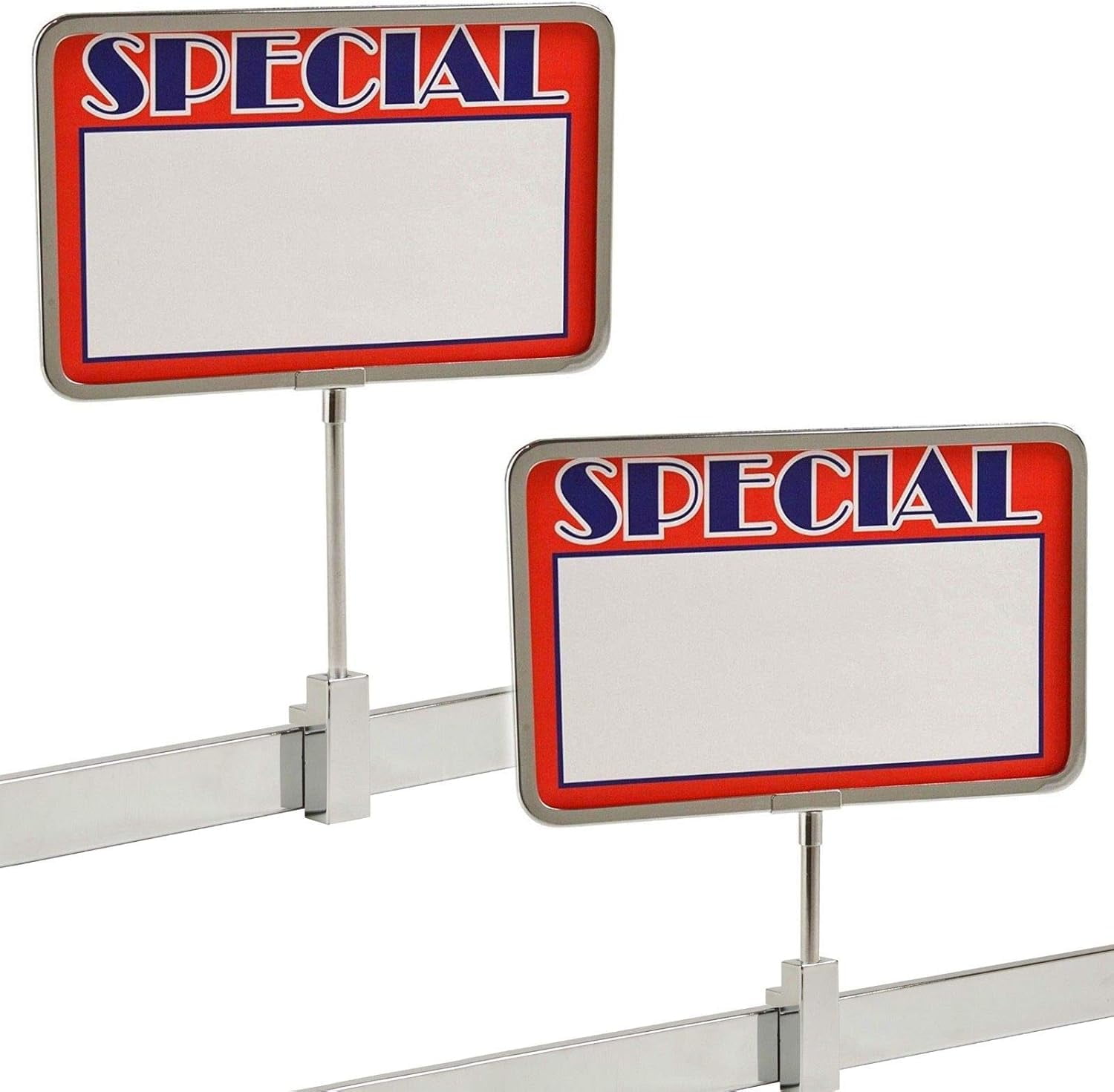 Rectangular Retail Rack Chrome Frame Magnetic 7