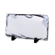 Rectangular Rock Stone Photo Slate 11x21cm Gloss Heat Thermal Transfer Sublimation Dye Craft Decorative Frame Home Office with Display Feet