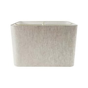 Rectangular Rounded Corner Premiere Hardback Small Lampshade Textured Oatmeal 6.5x12 6.5x12 x 9