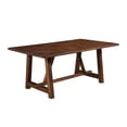 thumbnail image 1 of Rectangular Rubberwood Dining Table In Quaint Style Brown, 1 of 2
