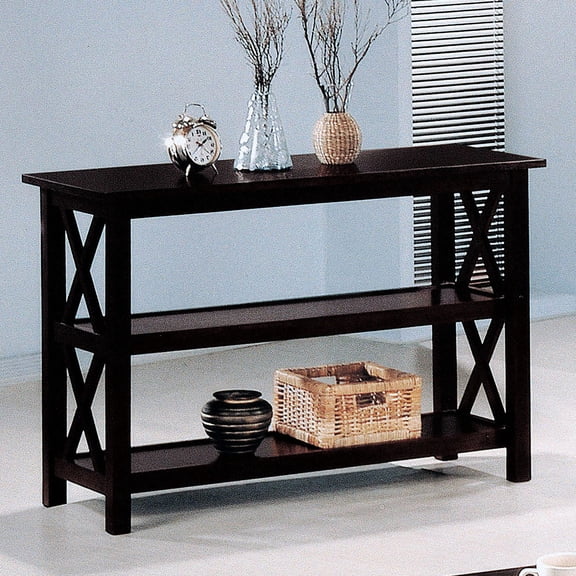 Rectangular Rubberwood Sofa Table / Storage Solution for Living Room