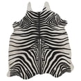 thumbnail image 1 of Handpicked Hacienda Zebra Print Cowhide Leather Rug (5' x 7'), 1 of 3