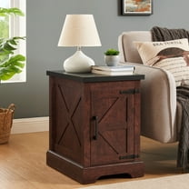 Rectangular Rustic End Table, With Oak Legs And Adjustable Shelf Bedroom Barn Door Design
