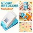 thumbnail image 1 of Rectangular Scalloped Edge Postage Stamps Shape Paper Punch, Portable Lever Action Craft Hole Puncher For Handmade Diy Crafts, Stamps Shape Hole Punch For Scrapbooking Card Making, 1 of 7