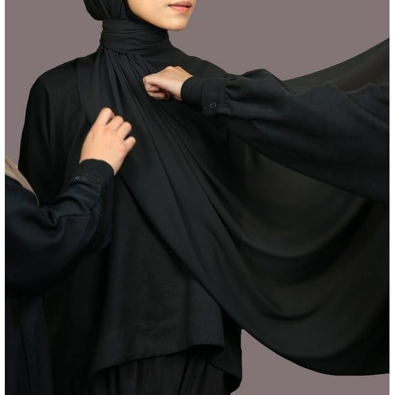 Rectangular Scarf: Ordinary In Black