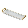 thumbnail image 1 of Rectangular Serving Platters Breakfast Plate Platter with Handles Dessert Tray Jewelry Tray Vanity Tray for Office Living Room Dressing Room Clear, 1 of 9