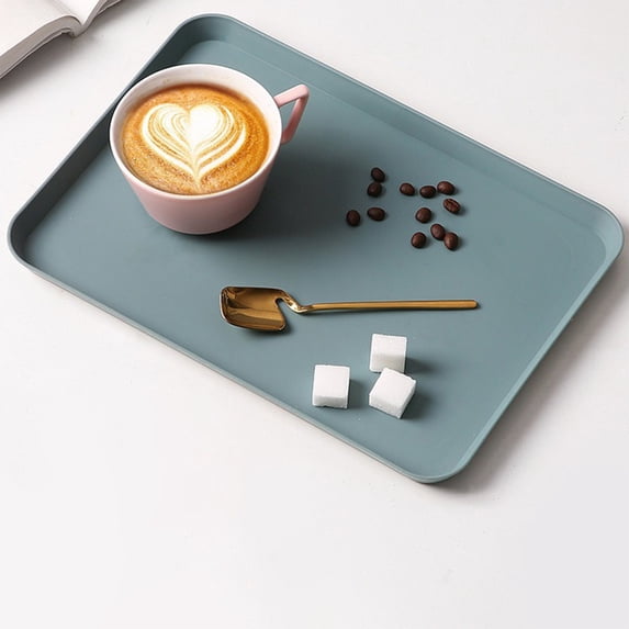 Rectangular Serving Tray, Large Food-Grade Fruit Tray for Kitchen Countertop, Snack and Tea Cup Organizer for Home, Party, and Everyday Use