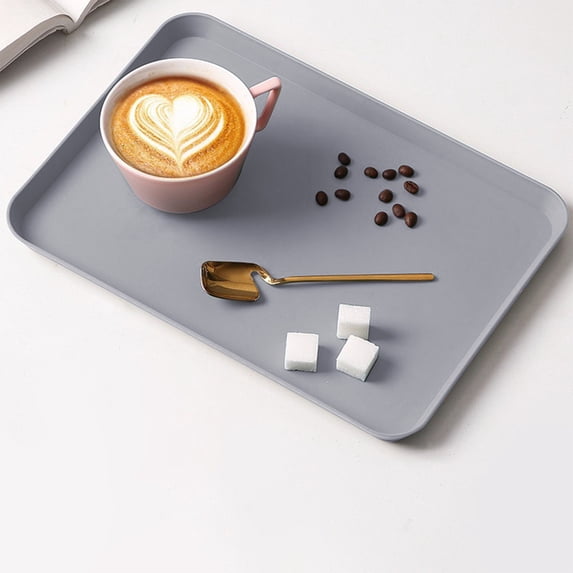 Rectangular Serving Tray, Large Food-Grade Fruit Tray for Kitchen Countertop, Snack and Tea Cup Organizer for Home, Party, and Everyday Use