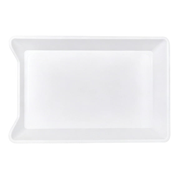 Rectangular Serving Tray - Plastic Fast Food Tray, Non Slip Lightweight & Reusable for Indoor Kitchen, Cafeteria and Party Use