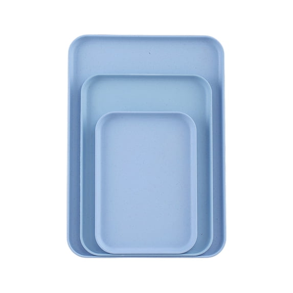 Rectangular Serving Tray Set - Large, Medium, and Small Trays for Tea Cups and Snacks - Durable Polyester Kitchenware - Easy to Clean & Stylish Home Decor - Perfect for Entertaining