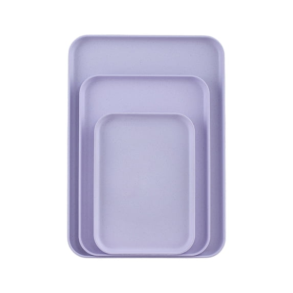 Rectangular Serving Tray Set - Large, Medium, and Small Trays for Tea Cups and Snacks - Durable Polyester Kitchenware - Easy to Clean & Stylish Home Decor - Perfect for Entertaining