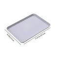 thumbnail image 1 of Rectangular Serving Trays, Small Size Lightweight Stackable Plastic Serving Tray with Non-Slip Texture, Classic Basket-Weave Design, Heat Resistant, for Cafes Catering Home, Grey, 1 of 9