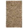 thumbnail image 1 of Safavieh Handmade Metro Beige Suede Leather Metro Shag Rug, 1 of 4