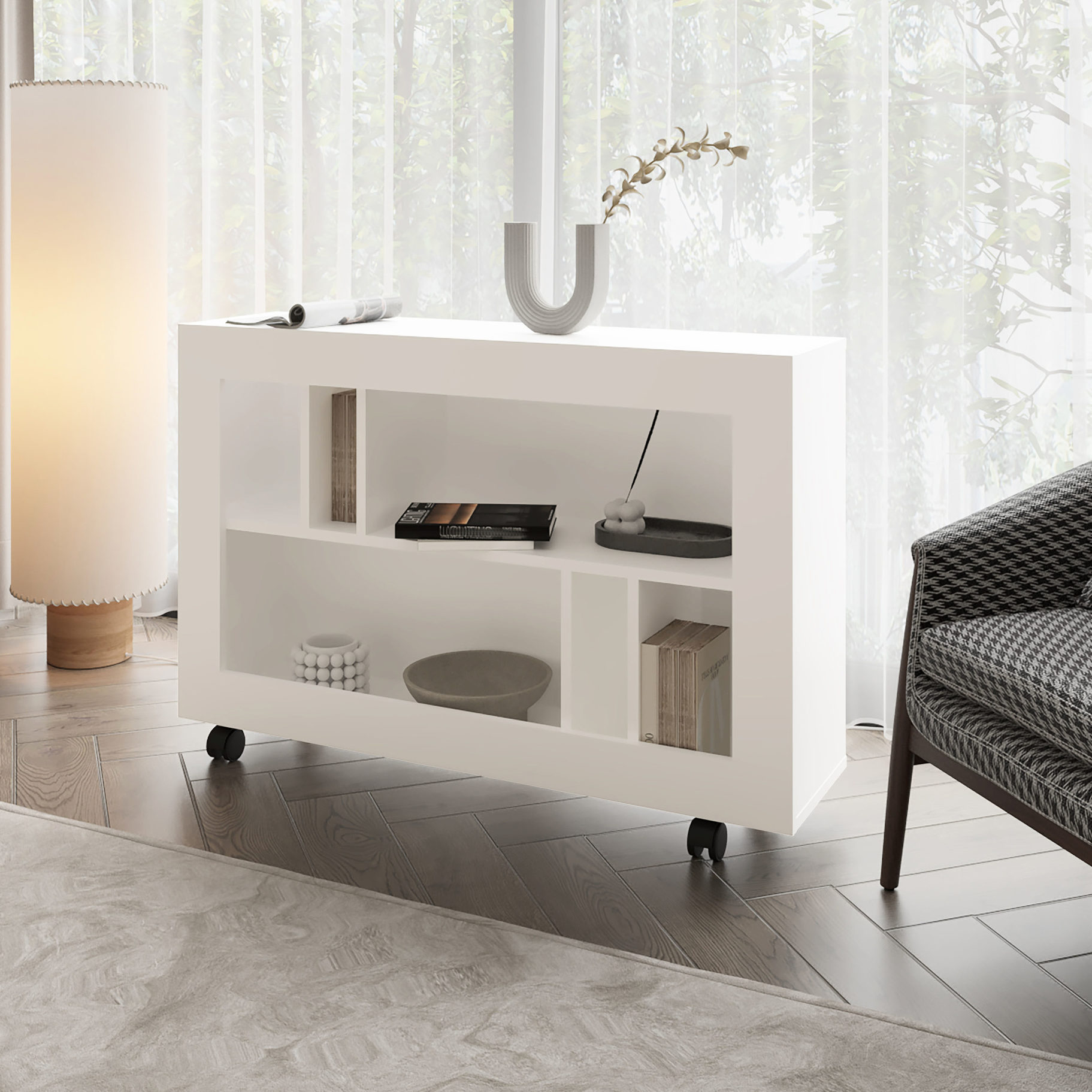 Open Fronted Rectangular Storage Rectangular Shape - Open Storage for Books - Living Space ...