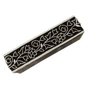 Rectangular Shape Wooden Stamp Textile Printing On Apparel Fabric Border Craft
