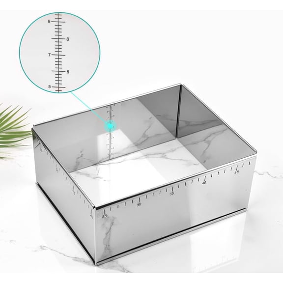 Rectangular Shaped Cake Pan Ring Mold Extensible Pastry Mould Stainless Steel Adjustable Tiramisu Form for Baking