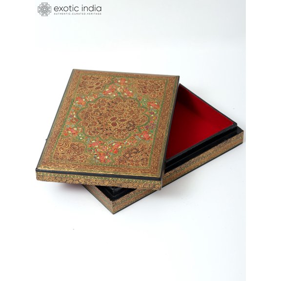 Rectangular Shaped Papier Mache Box | Hand-Painted