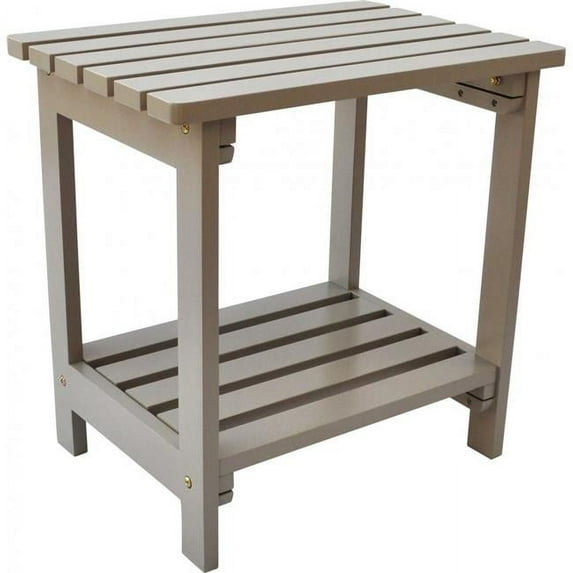 Rectangular Side Table, Taupe Gray