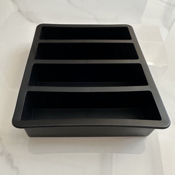 Rectangular Silicone 4-Grid Giant Square Ice Cube Tray - Non-Toxic, Durable & Stackable for Kitchen Essentials