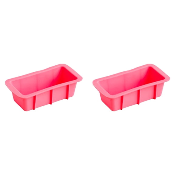 Rectangular Silicone Cake (random Color) Random Color Silicone Cake Rectangle Pan Bakeware For Bread Baking DIY Kitchen Supplies New 2PCS, 16.5 cmx8.2 cmx4.8 cm, Hot Pink 2 Packs