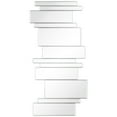 thumbnail image 1 of Rectangular Silver Multipaneled Zigzags Beveled Wall Mirror, 1 of 12