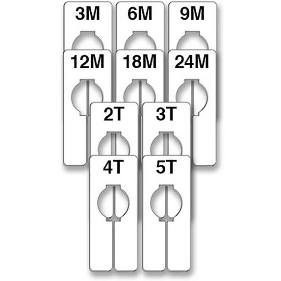 SSWBasics Rectangular Size Dividers - Infant/Toddler Variety Pack - 40 Total