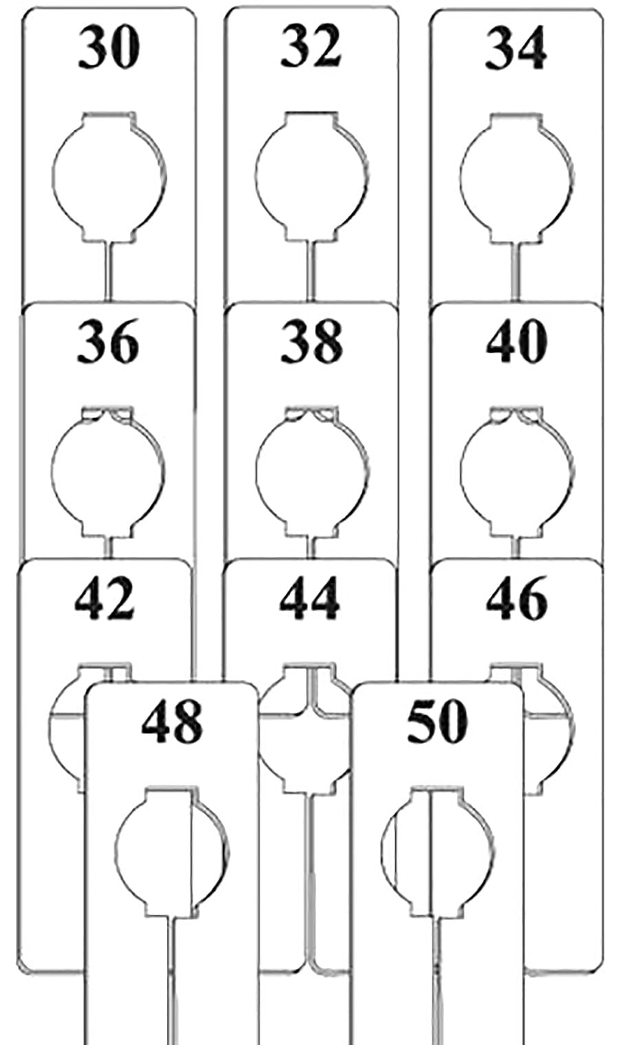 Rectangle Shape Deviders SSWBasics Rectangular Size Dividers - Men's Variety Pack 5” L x 2” W ...