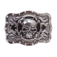 thumbnail image 1 of Rectangular Skull with flame Cross Buckle, 1 of 2