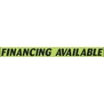 thumbnail image 1 of Rectangular Slogan Windshield Sticker - Black/Neon Green - "Financing Available" - 14 1/2ʺL x 2 3/4ʺH - Pack of 12, 1 of 1