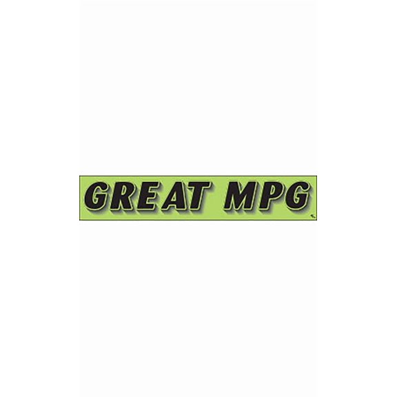 SSWBasics Rectangular Slogan Windshield Sticker - Great MPG - pack of 12