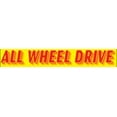 thumbnail image 1 of Rectangular Slogan Windshield Sticker - Red/Yellow - "All Wheel Drive" - 14 1/2ʺL x 2 3/4ʺH - Pack of 12, 1 of 1