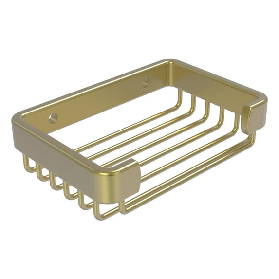 BSK-30SR-SBR Rectangular Soap Basket, Satin Brass