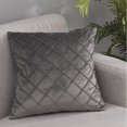 thumbnail image 1 of Rectangular/ Square Diamond-Shaped Velvet Solid Plain Cushion Cover pack of 2, 1 of 2