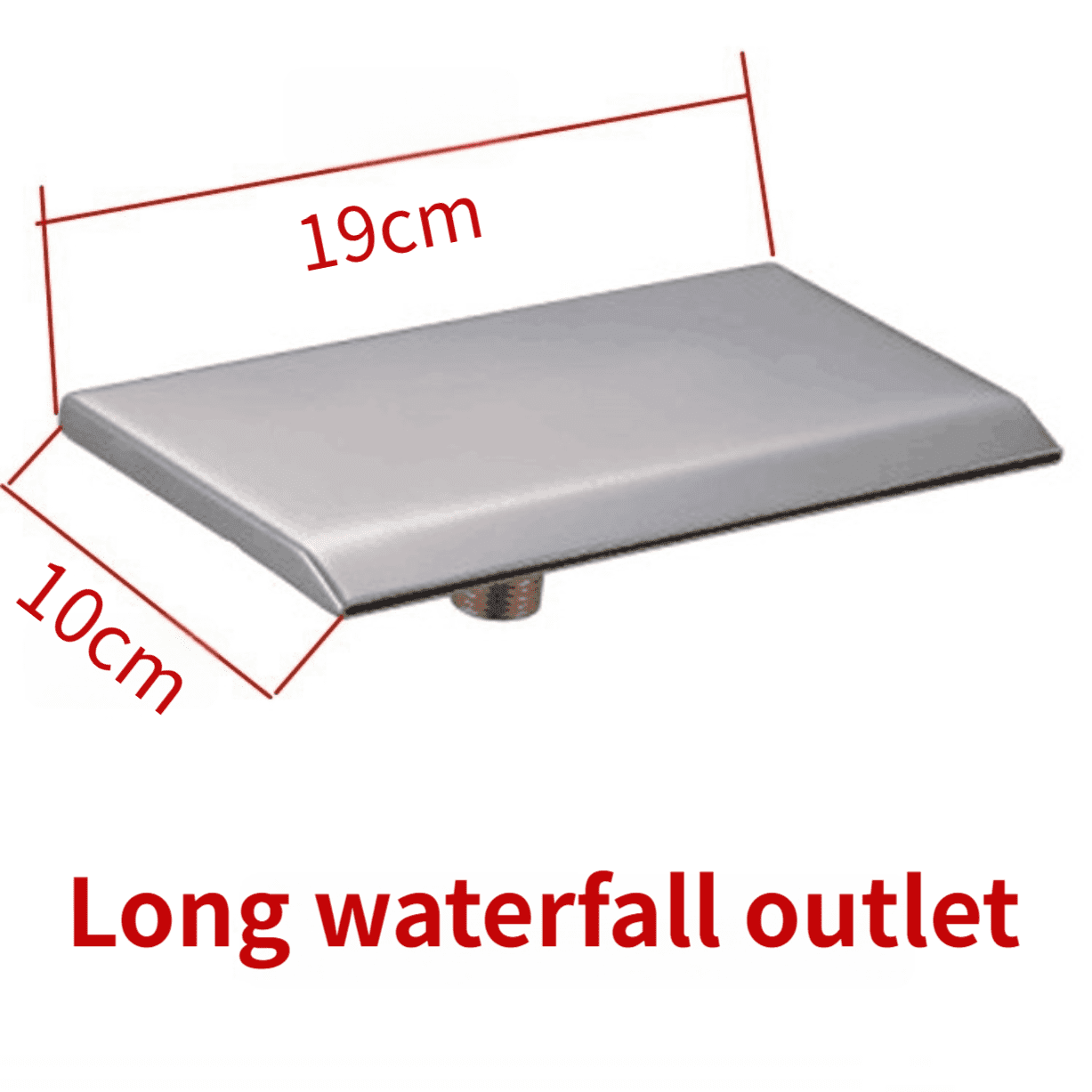 Simple Rectangle Pools Rectangular Square Stainless Steel Pool Waterfall Outlet G1/2 Thread ...
