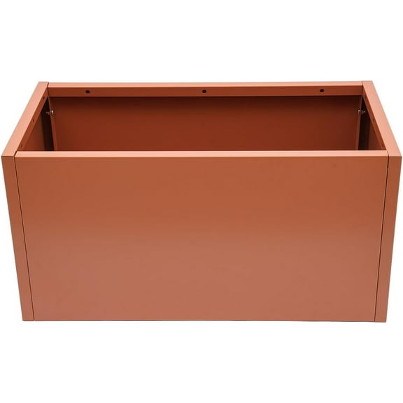 Rectangular/Square Steel Planter Box, Indoor Outdoor Planters Cube Heavy Duty Flower Pot for Garden, Balcony. (31.5 * 16 * 16inch)