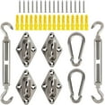thumbnail image 1 of Rectangular/Square Sun Shade Sails 304 Stainless Steel Hardware Installation Kit 6 inch for Outdoor, 6-8.5'' Adjustable, 24 Pcs B, 1 of 5