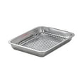 thumbnail image 1 of Rectangular Stainless Steel Baking Pan with Rack for Oven, Air Fryer, Grill, and Food Prep - Includes Baking Pan and Rack, Stainless Steel, Silver, 13*17Inch, 1 of 7