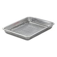 thumbnail image 1 of Rectangular Stainless Steel Baking Pan with Rack for Oven, Air Fryer, Grill, and Food Prep - Includes Baking Pan and Rack, Stainless Steel, Silver, 13*19 Inch, 1 of 7