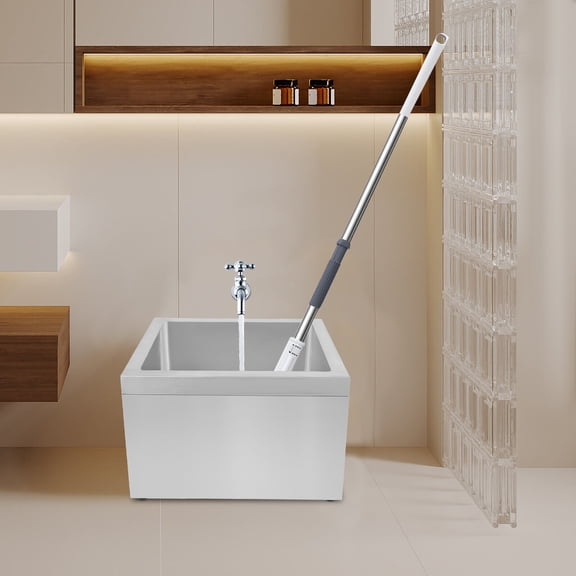 Rectangular Stainless Steel Floor Mop Sink 8-Inch Deep Design 22*19*12in for Efficient Cleaning in Restaurants, Hotels, Fitness Center
