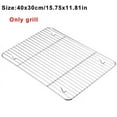 thumbnail image 1 of Rectangular Stainless Steel Grill Cookie Baking Pan With Removable Cooling Rack Kitchen Gadget Nonstick Tray Suitable For Oven, 1 of 10