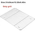 thumbnail image 1 of Rectangular Stainless Steel Grill Cookie Baking Pan With Removable Cooling Rack Kitchen Gadget Nonstick Tray Suitable For Oven, 1 of 10