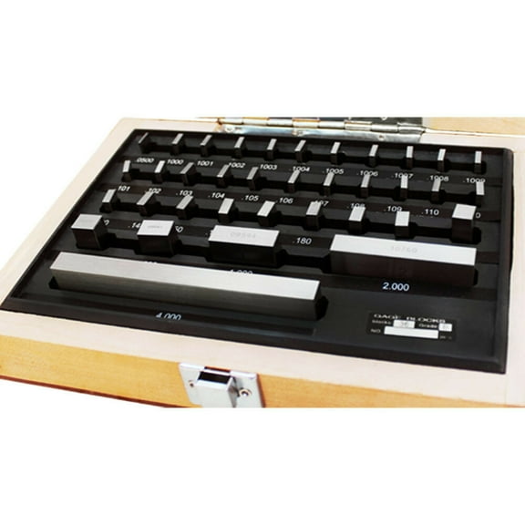 Rectangular Steel Gage Block Set Grade B Space Block Harden Gauge 5-3/4''L 36 Pc