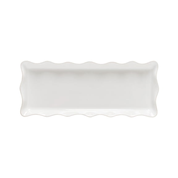 Rectangular Stoneware Serving Platter, 16.5 Inch, Durable and Timeless Design