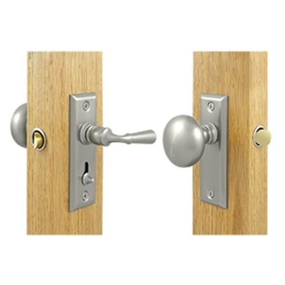 Rectangular Storm Door Latch Tubular Lock- Satin Nickel - Solid