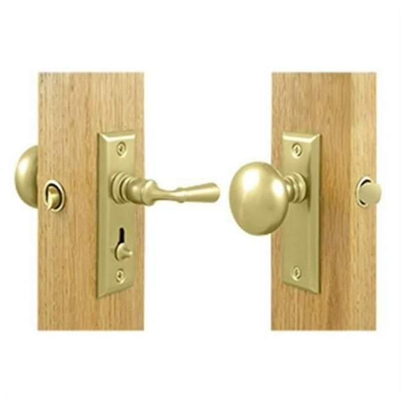 Rectangular Storm Door Latch Tubular Lock, Unlacquered Bright